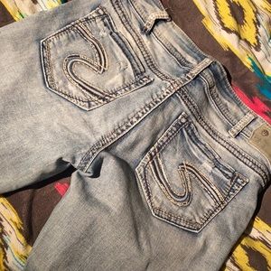 Women’s silver jeans (mid ankle skinny)